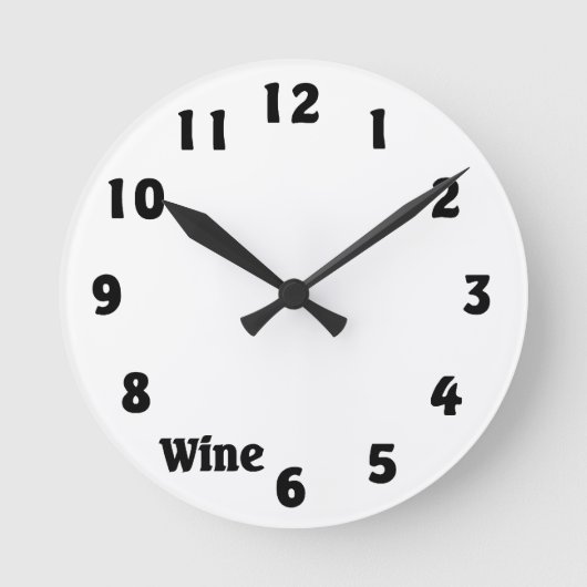 Horloge Ronde Wine O'Clock (Recto)