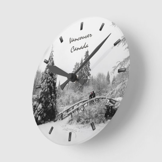 Horloge Ronde Winter Clock Custom (Angle)