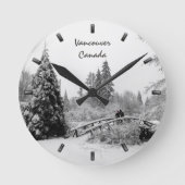 Horloge Ronde Winter Clock Custom (Recto)