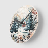 Horloge Ronde Winter Wonderland (Angle)