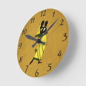 Horloge Ronde Women of Africa Wall Clock (Angle)