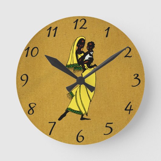 Horloge Ronde Women of Africa Wall Clock (Recto)