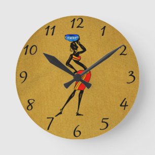 Horloge Ronde Women of Africa Wall Clock