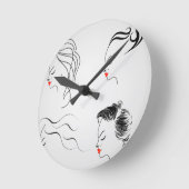 Horloge Ronde Women with different hairstyles (Angle)