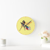 Horloge Ronde Wonder Woman & PB (Maison)