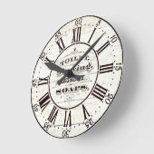 Horloge Ronde Wood bath (Angle)