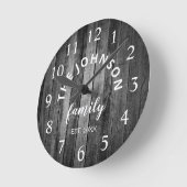 Horloge Ronde Wood Custom Family (Angle)