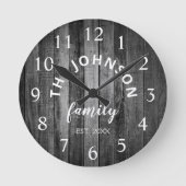 Horloge Ronde Wood Custom Family (Recto)