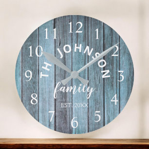 Horloge Ronde Wood Custom Family