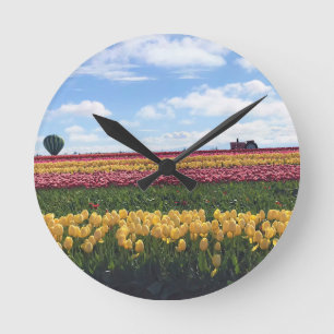 Horloge Ronde Wooden Shoe Tulip Farm, Woodburn, Oregon