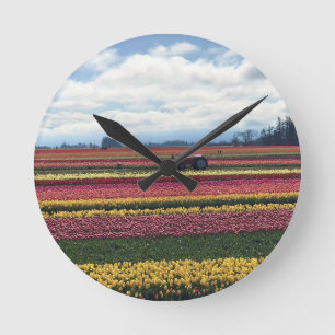 Horloge Ronde Wooden Shoe Tulip Farm, Woodburn, Oregon