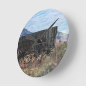 Horloge Ronde Wooden Wagon (Angle)