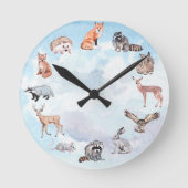 Horloge Ronde Woodland Animals Children (Recto)