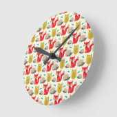 Horloge Ronde Woodland Wildlife (Angle)