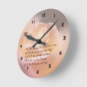 Horloge Ronde Work Love Dance Soft Rose Inspirational Citation (Angle)
