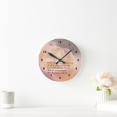 Horloge Ronde Work Love Dance Soft Rose Inspirational Citation (Maison)