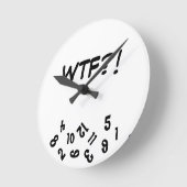 Horloge Ronde WTF Clock (Angle)