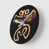 Horloge Ronde Xmas Coqui Taino (Angle)