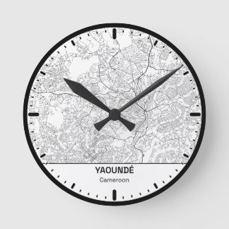 Horloge Ronde Yaounde Clock City Line Art