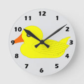 Horloge Ronde Yellow Duck Design (Recto)