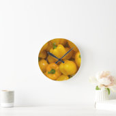 Horloge Ronde Yellow paprika pattern végétable (Maison)