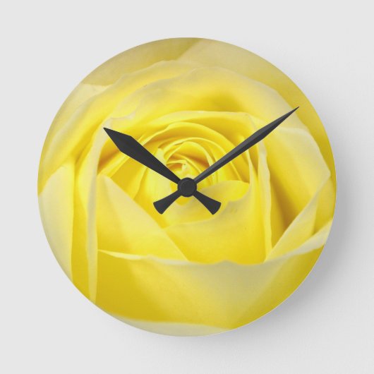 Horloge Ronde Yellow rose Closeup (Recto)
