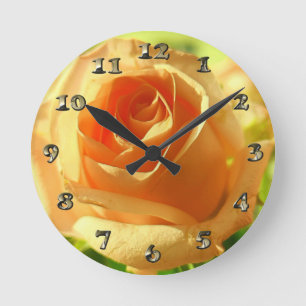 Horloge Ronde Yellow Rose in Full Bloom