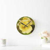 Horloge Ronde Yellow Rosebud Wall Clock (Maison)