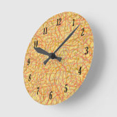 Horloge Ronde Yellow scribbled (Angle)