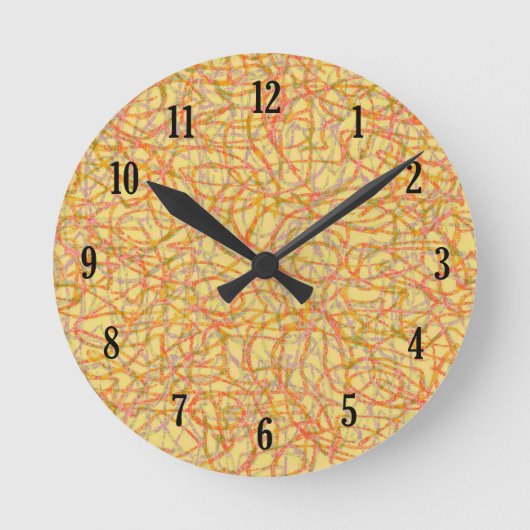 Horloge Ronde Yellow scribbled (Recto)
