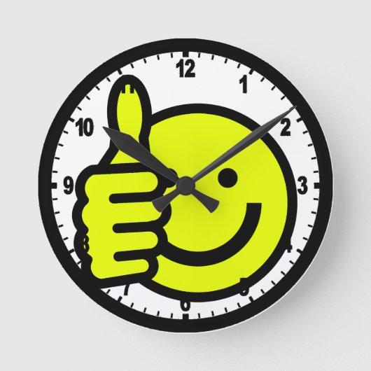 Horloge Ronde Yellow Thumbs (Recto)