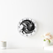 Horloge Ronde Yin and Yang Asian Dragons (Maison)