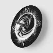 Horloge Ronde Yin and Yang Asian Dragons (Angle)