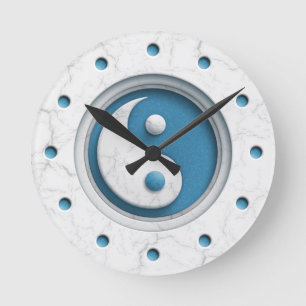 Horloge Ronde Yin de marbre Yang