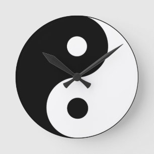 Horloge Ronde Yin et symbole de Yang