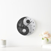 Horloge Ronde Yin et Yang (Maison)