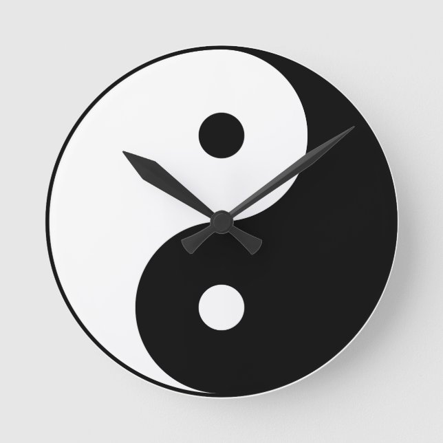 Horloge Ronde Yin et yang (yin-yang, yin yang, 陰 陽). (Front)