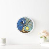 Horloge Ronde Yin-Yang Moon and Sun (Maison)