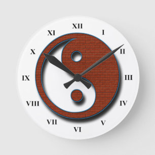 Horloge Ronde Yin Yang par Shirley Taylor