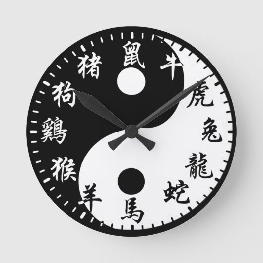 Horloge Ronde YinYang Zodiac (Recto)
