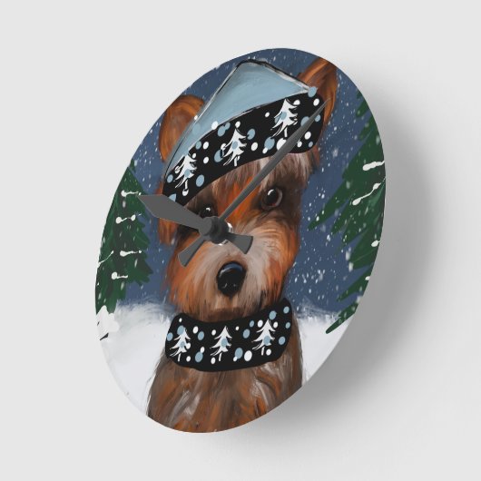 Horloge Ronde Yorkie (Angle)