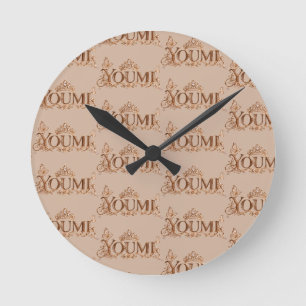 Horloge Ronde Youmi Conception de nom de luxe élégant
