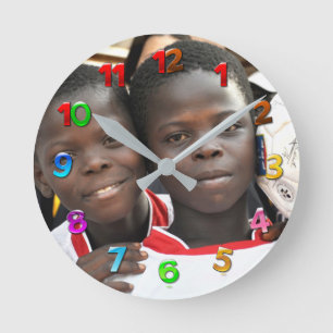 Horloge Ronde Your Custom Photo des enfants Clock