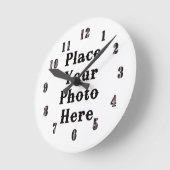 Horloge Ronde Your Photo Here Wall Clock (Angle)