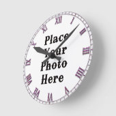 Horloge Ronde Your Photo Here Wall Clock (Angle)