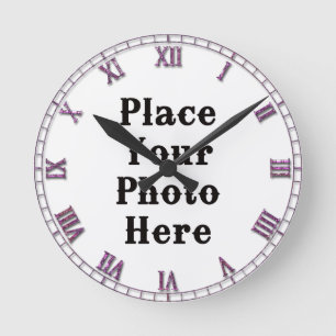 Horloge Ronde Your Photo Here Wall Clock