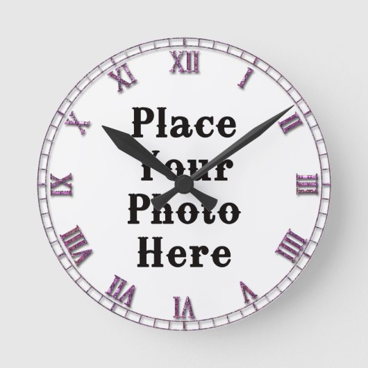 Horloge Ronde Your Photo Here Wall Clock (Recto)