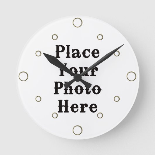 Horloge Ronde Your Photo Here Wall Clock (Recto)