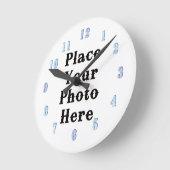 Horloge Ronde Your Photo Here Wall Clock (Angle)