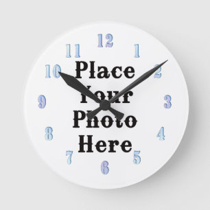Horloge Ronde Your Photo Here Wall Clock